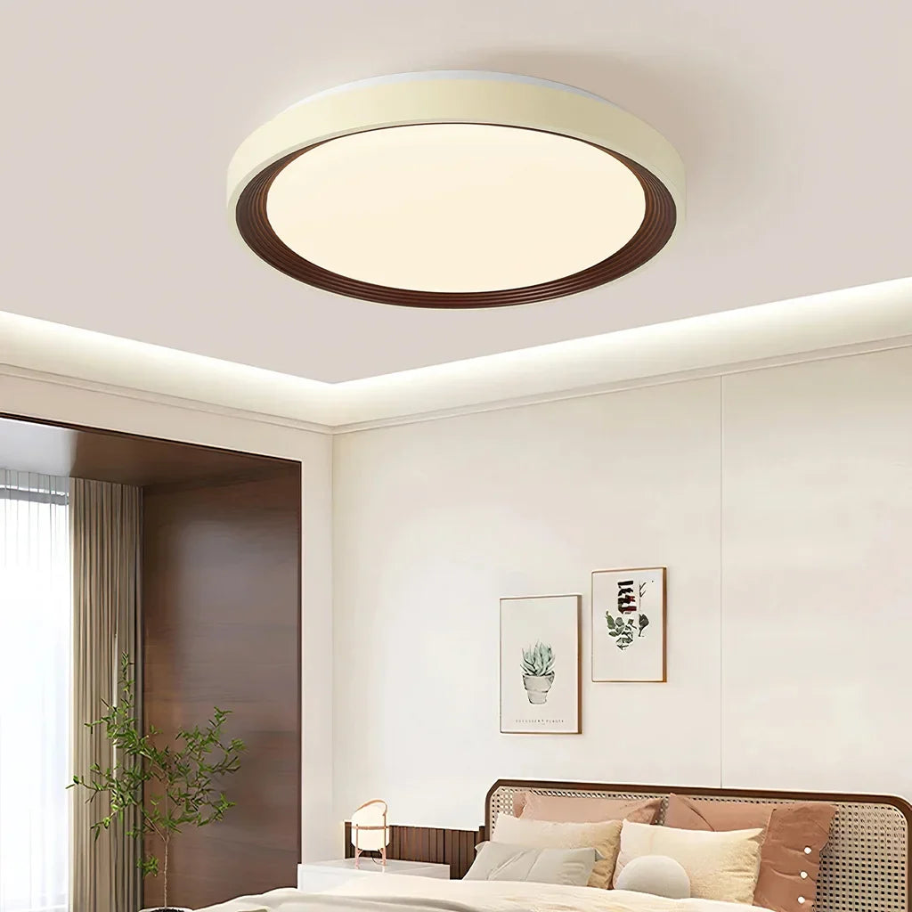 Amara Nordic Round Cream White Ceiling Light