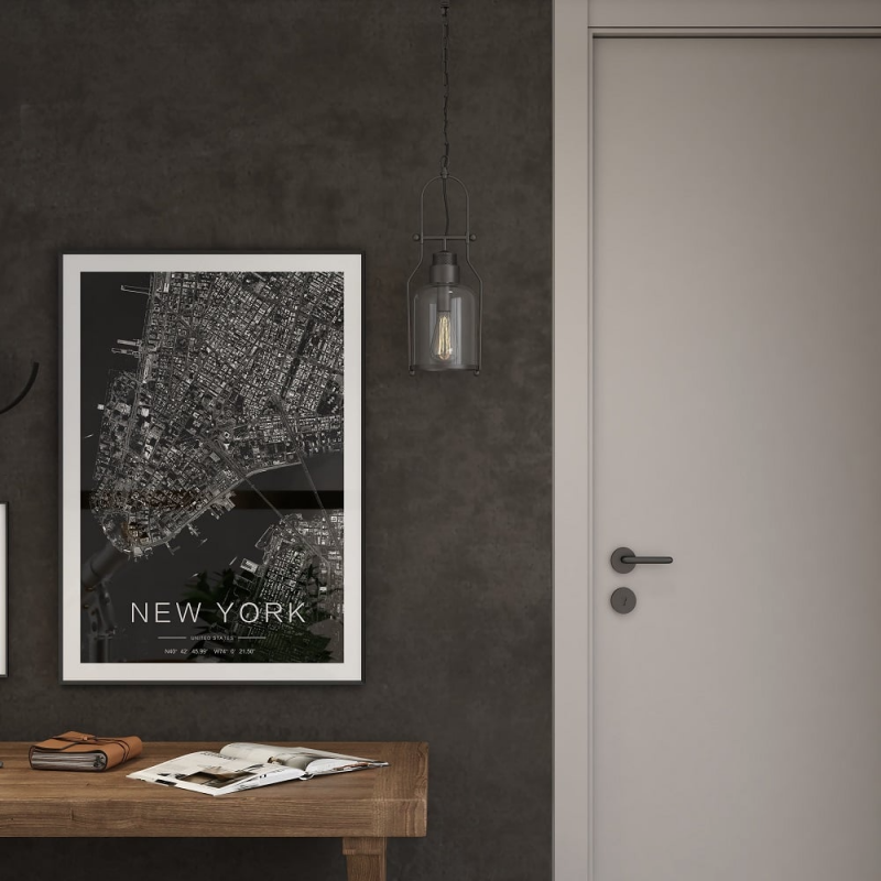 Azura Industrial Glass Jar Pendant Light