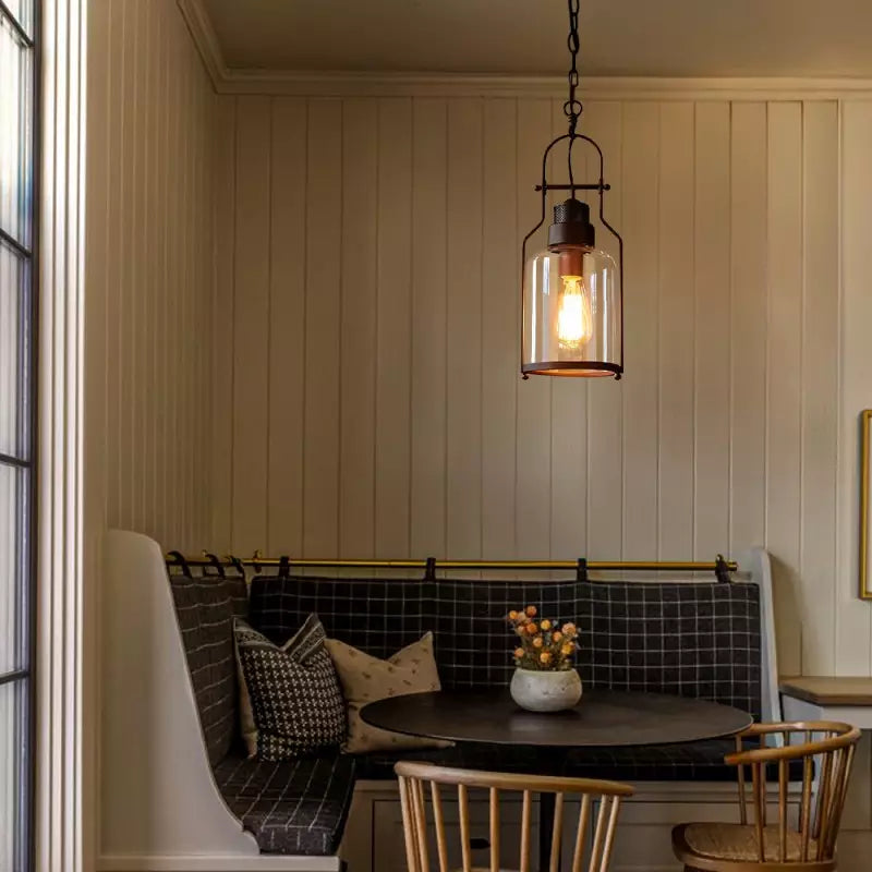 Azura Industrial Glass Jar Pendant Light