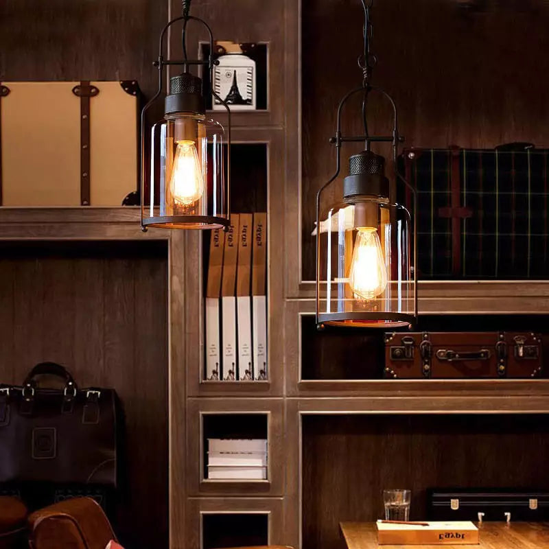 Azura Industrial Glass Jar Pendant Light