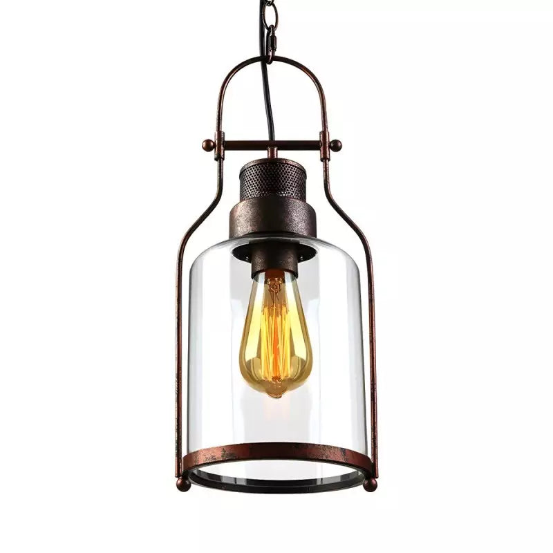 Azura Industrial Glass Jar Pendant Light
