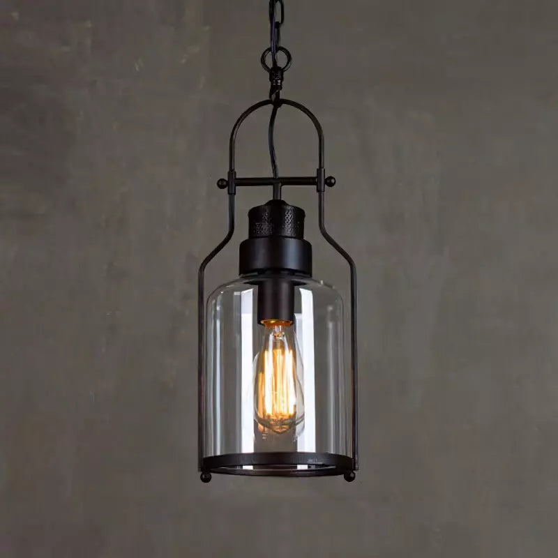 Azura Industrial Glass Jar Pendant Light
