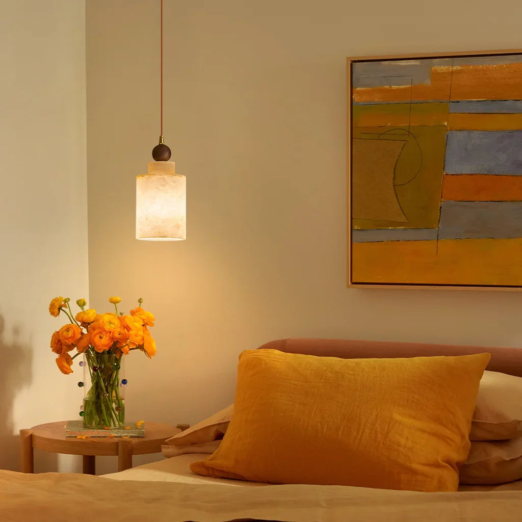 Calix Minimalist Marble LED Pendant Light