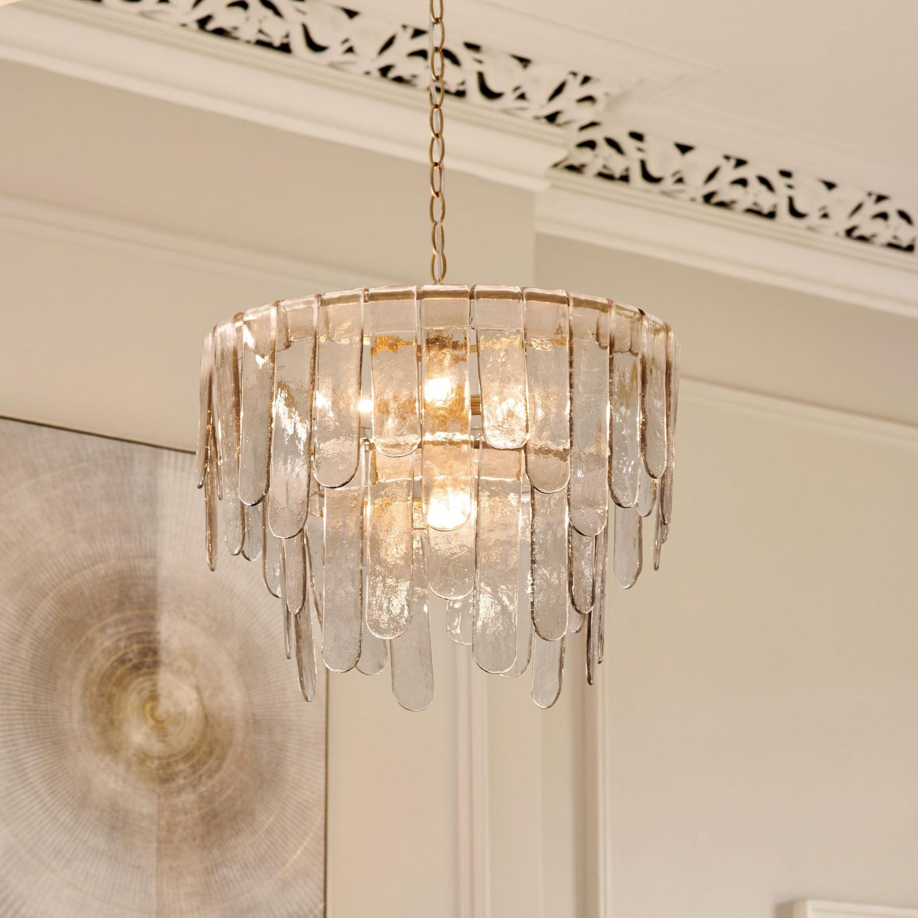 Jack Farmhouse Tiered Textured Glass Pendant Light