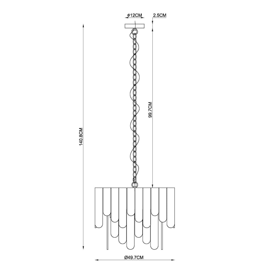 Jack Farmhouse Tiered Textured Glass Pendant Light