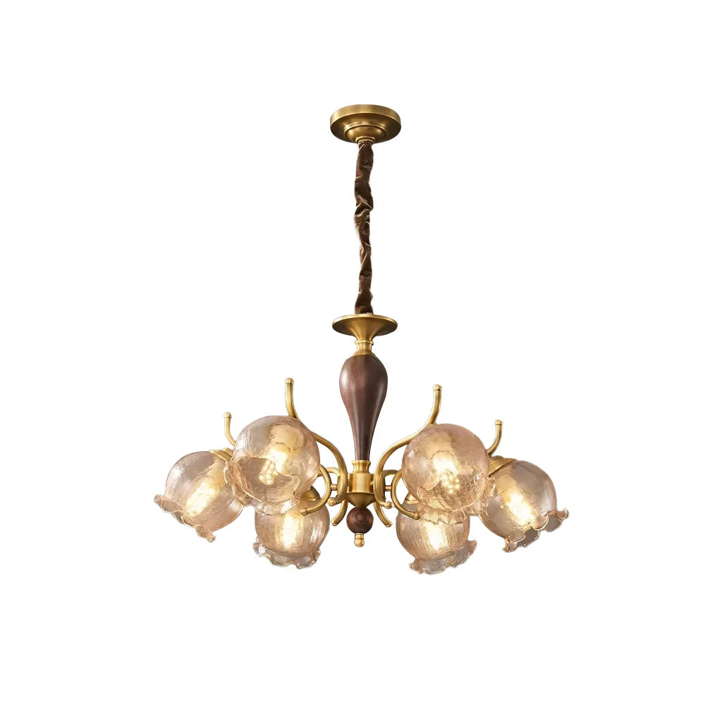 Marius Vintage Copper Wood Ceiling Light