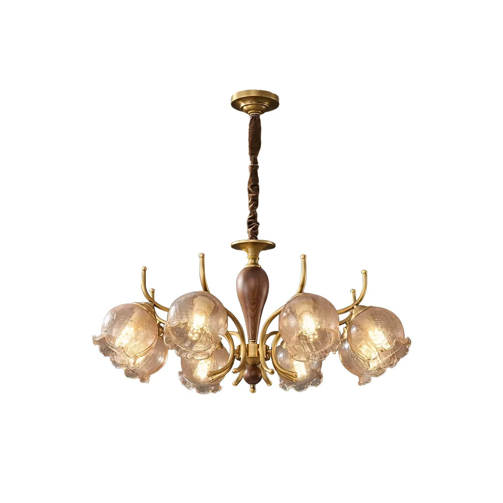 Marius Vintage Copper Wood Ceiling Light