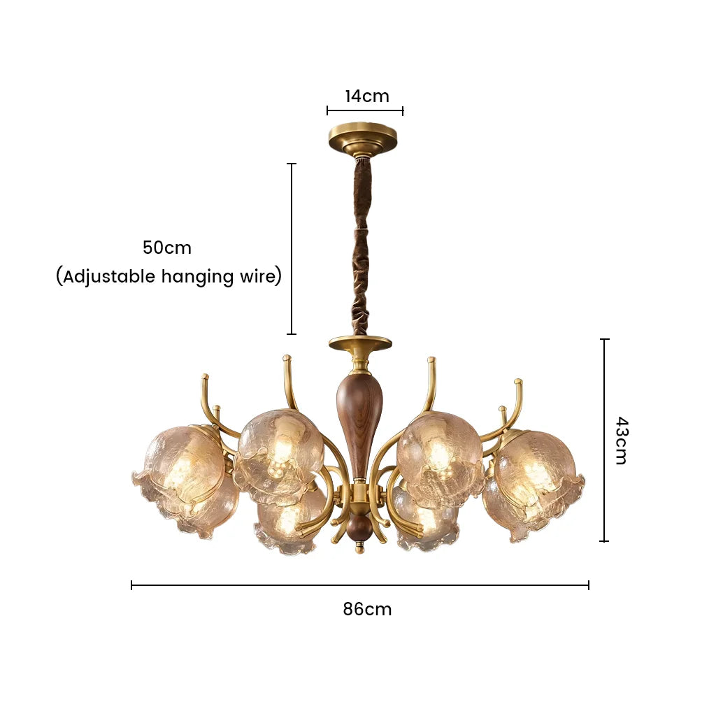 Marius Vintage Copper Wood Ceiling Light