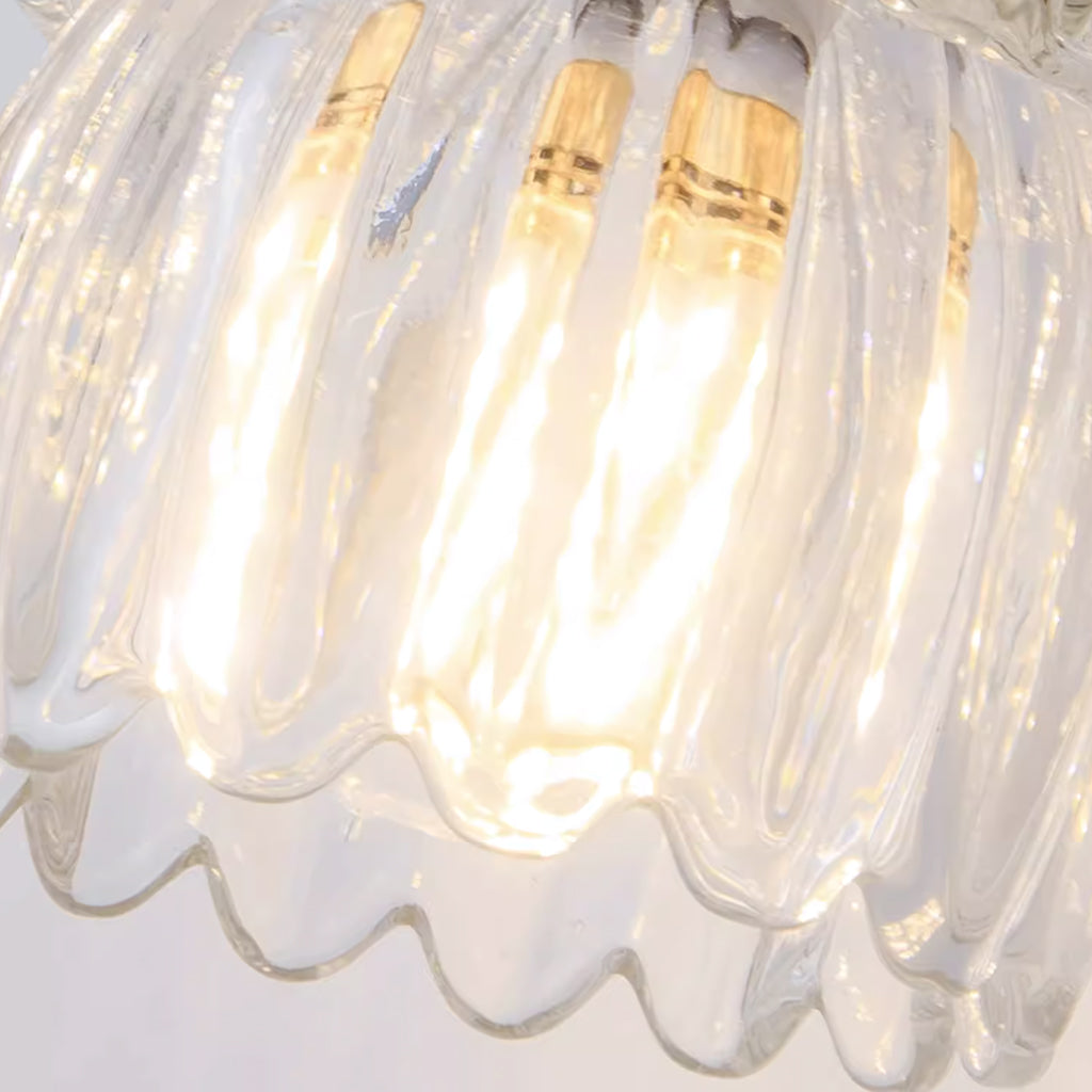 Nancy Modern Brass Flower Glass Wall Sconce