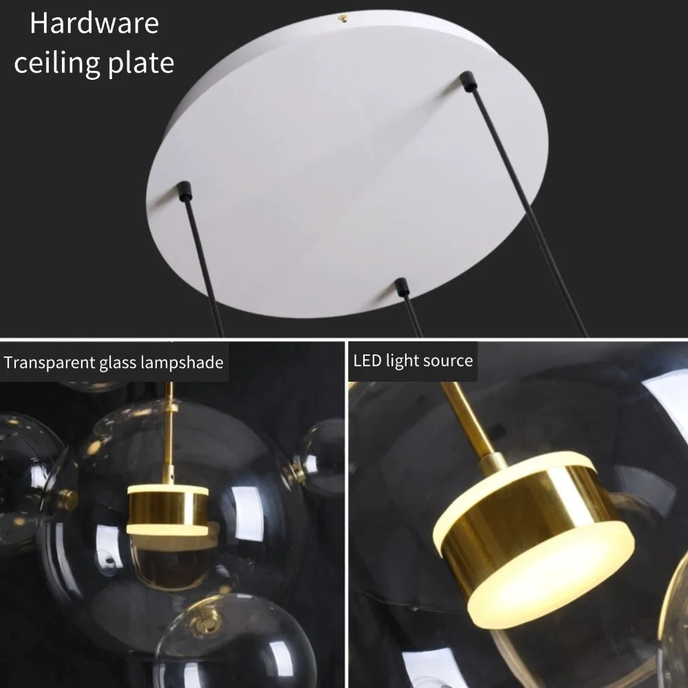 Laura Modern Bubble Glass Pendant Light
