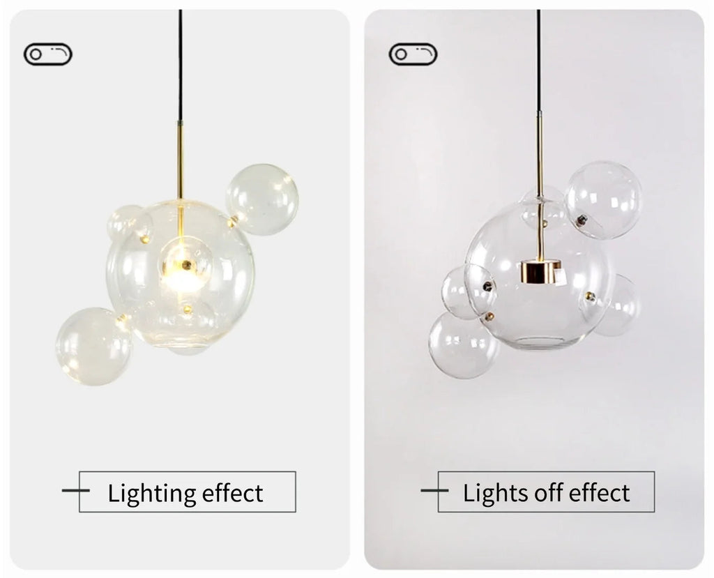 Laura Modern Bubble Glass Pendant Light