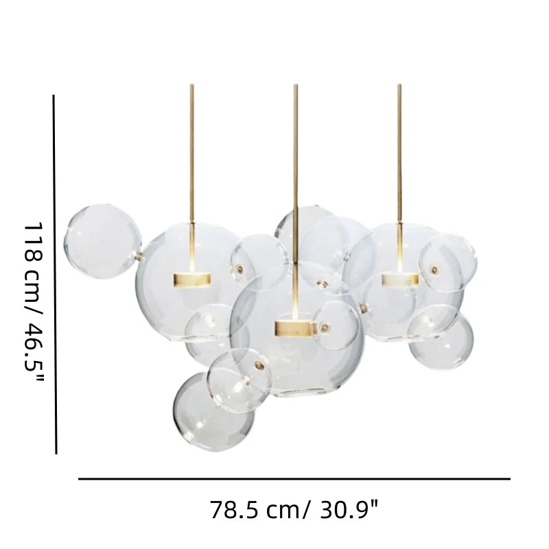 Laura Modern Bubble Glass Pendant Light