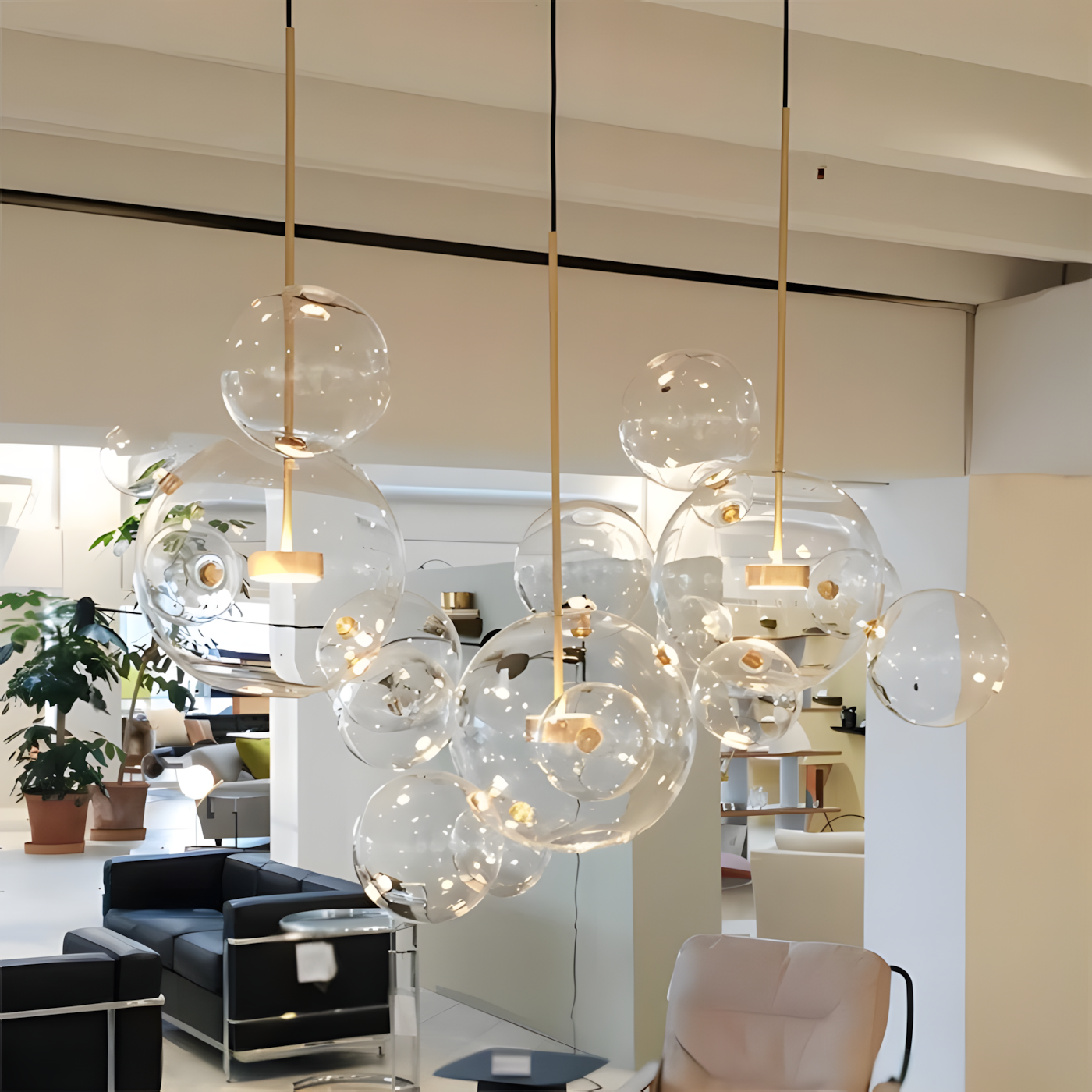 Laura Modern Bubble Glass Pendant Light