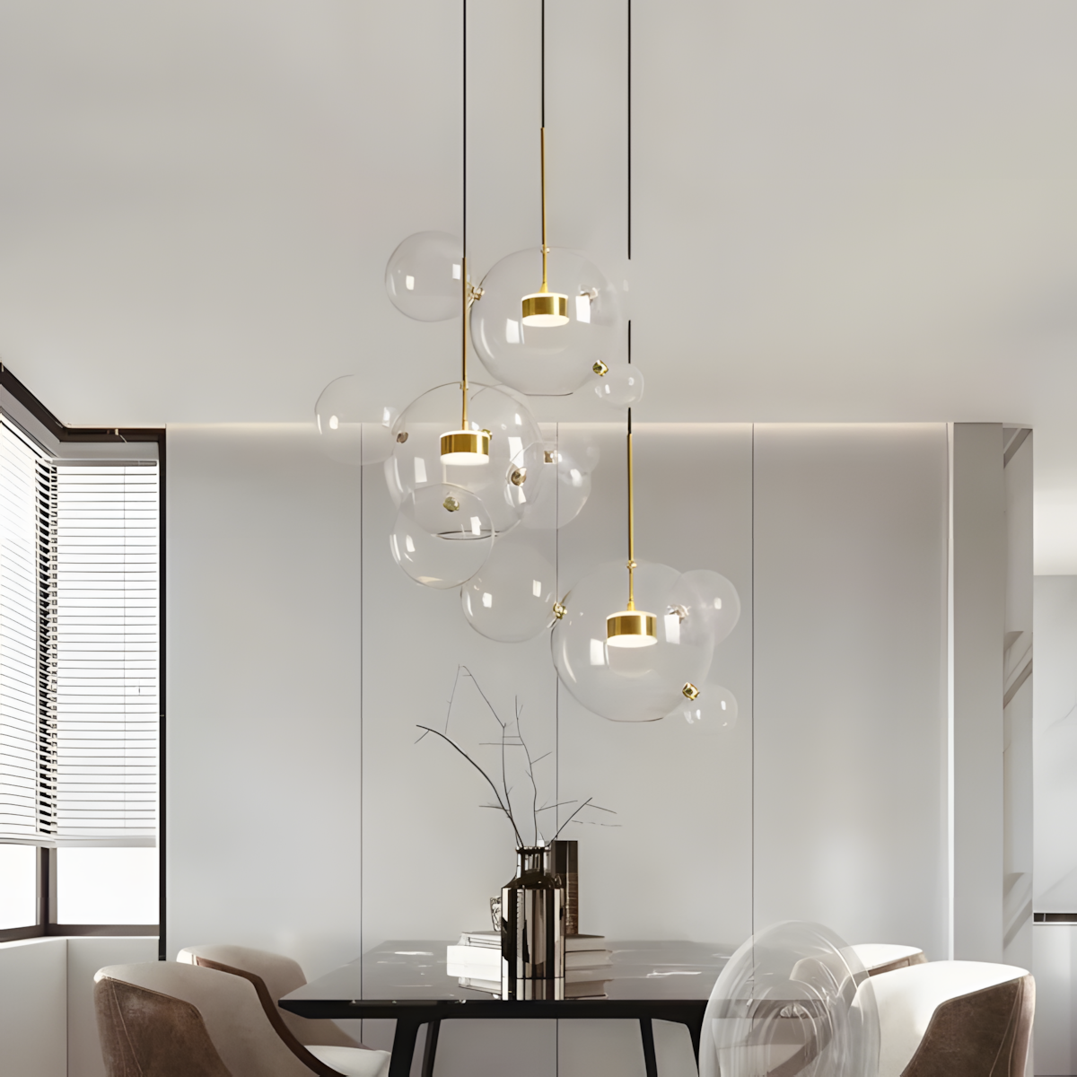 Laura Modern Bubble Glass Pendant Light