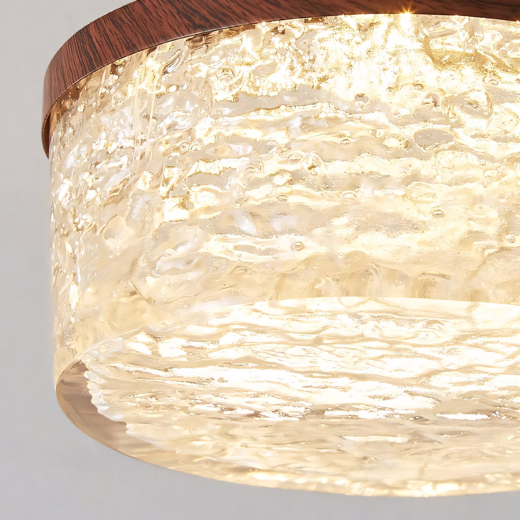 Xavier Retro LED Cylindrical Wooden Ceiling Light