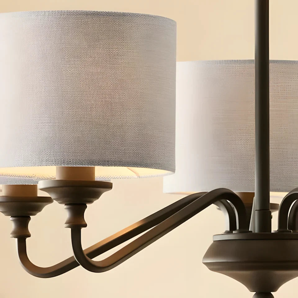 Thera Fabric 5-Light Height Adjustable Ceiling Light