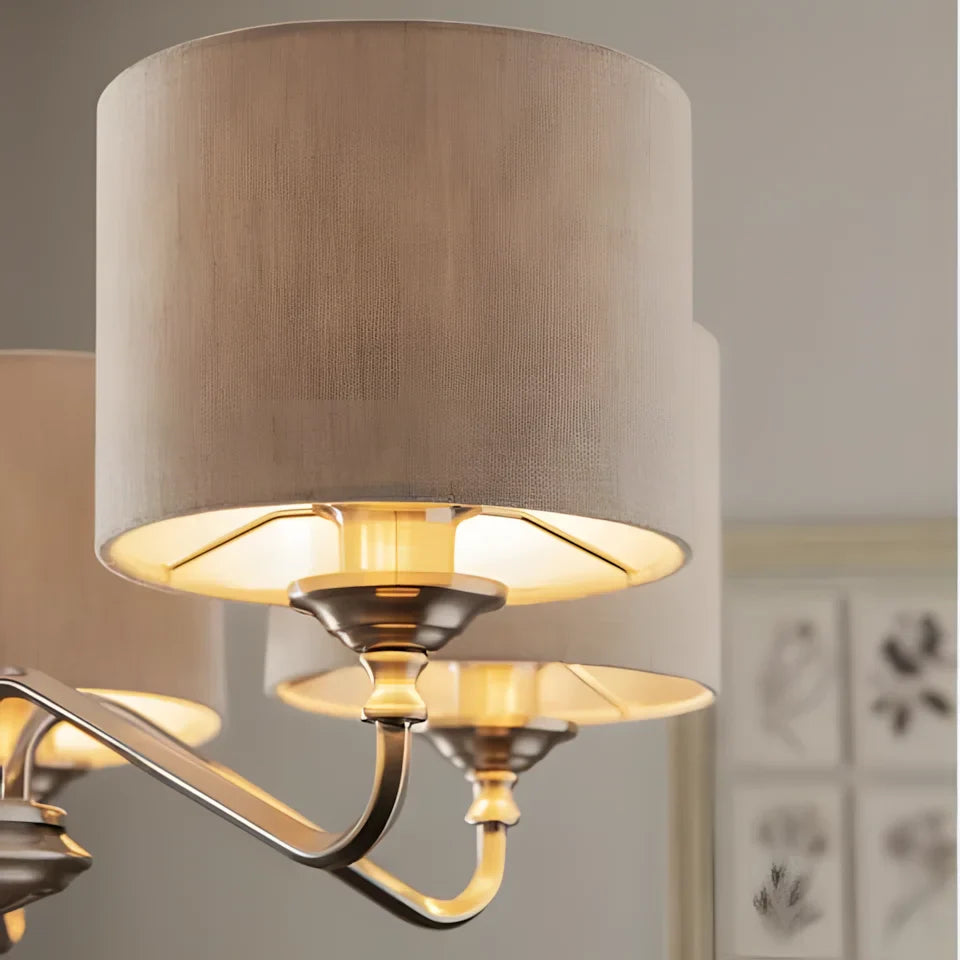 Thera Fabric 5-Light Height Adjustable Ceiling Light