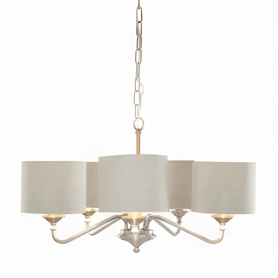 Thera Fabric 5-Light Height Adjustable Ceiling Light