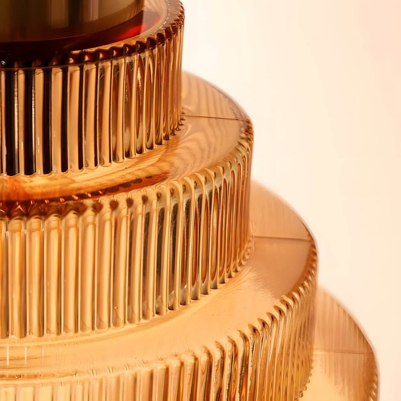 Karen Vintage Tiered Striped Stained Glass Pendant Light