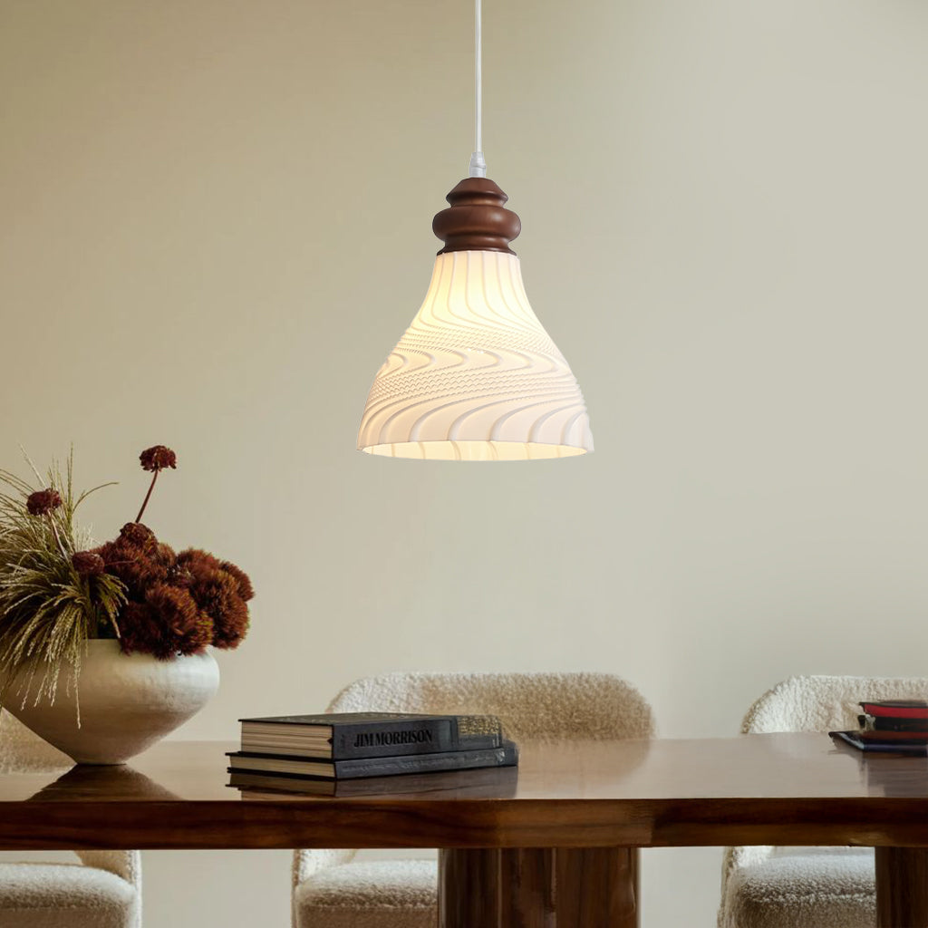 Patricia Vintage White Textured PE Pendant Light