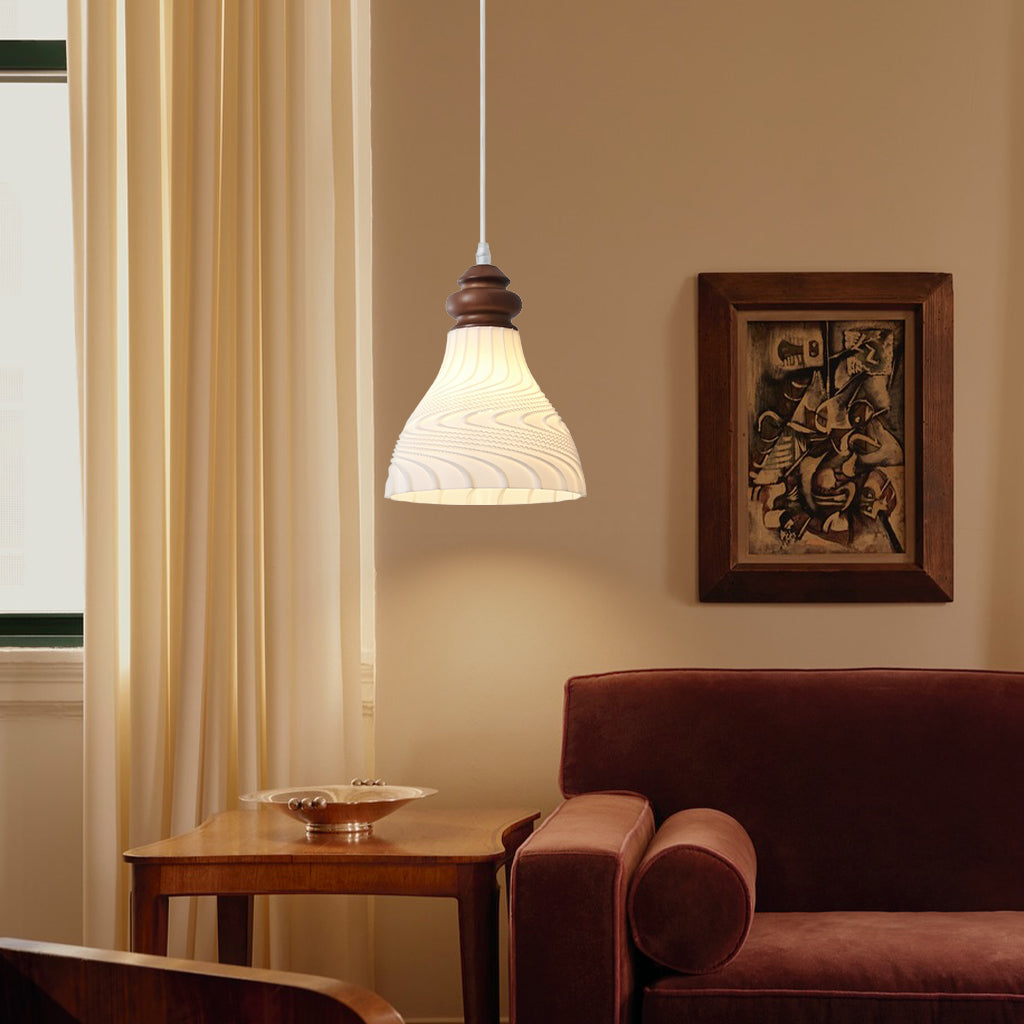 Patricia Vintage White Textured PE Pendant Light