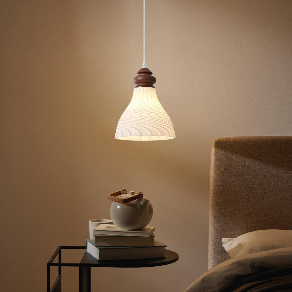 Patricia Vintage White Textured PE Pendant Light