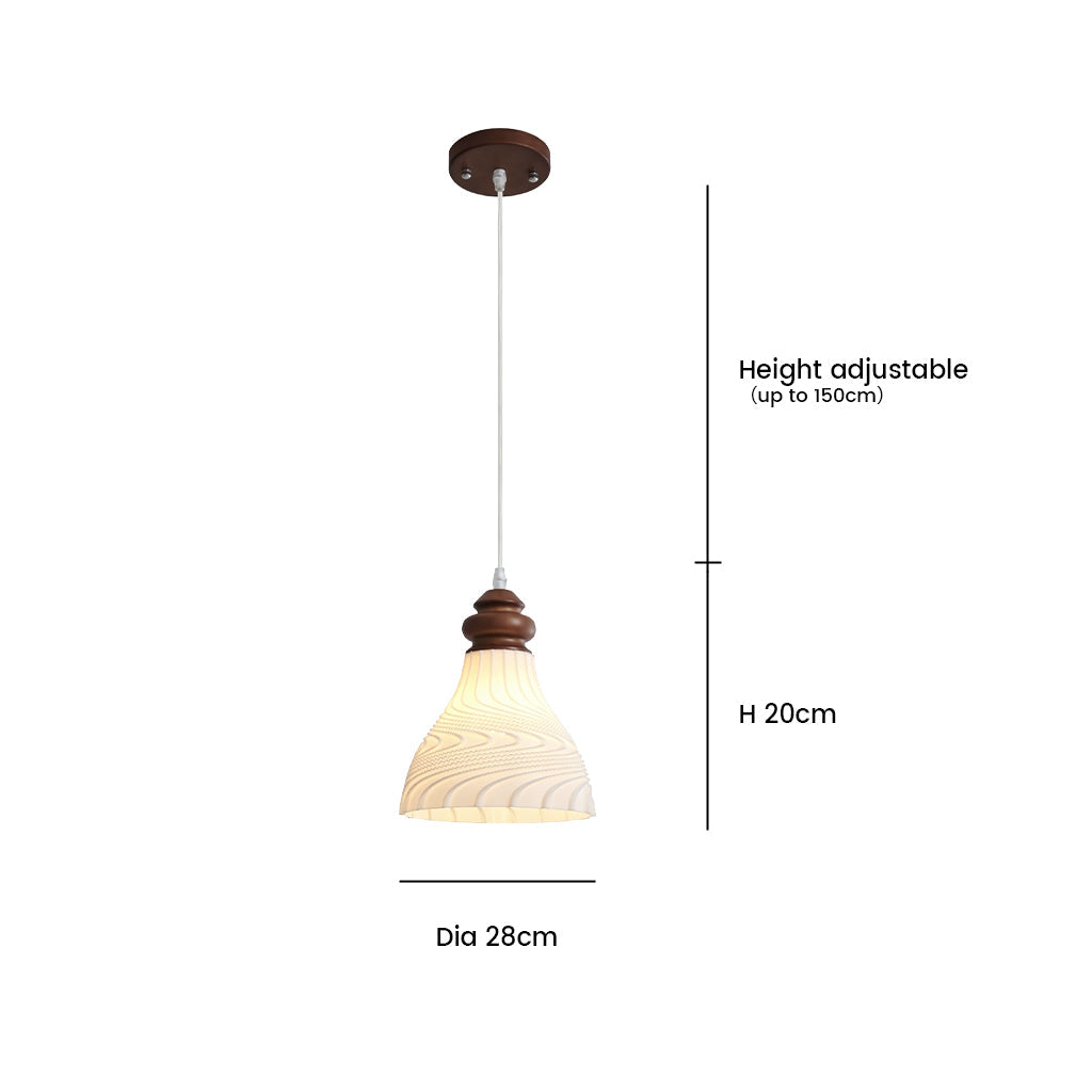 Patricia Vintage White Textured PE Pendant Light