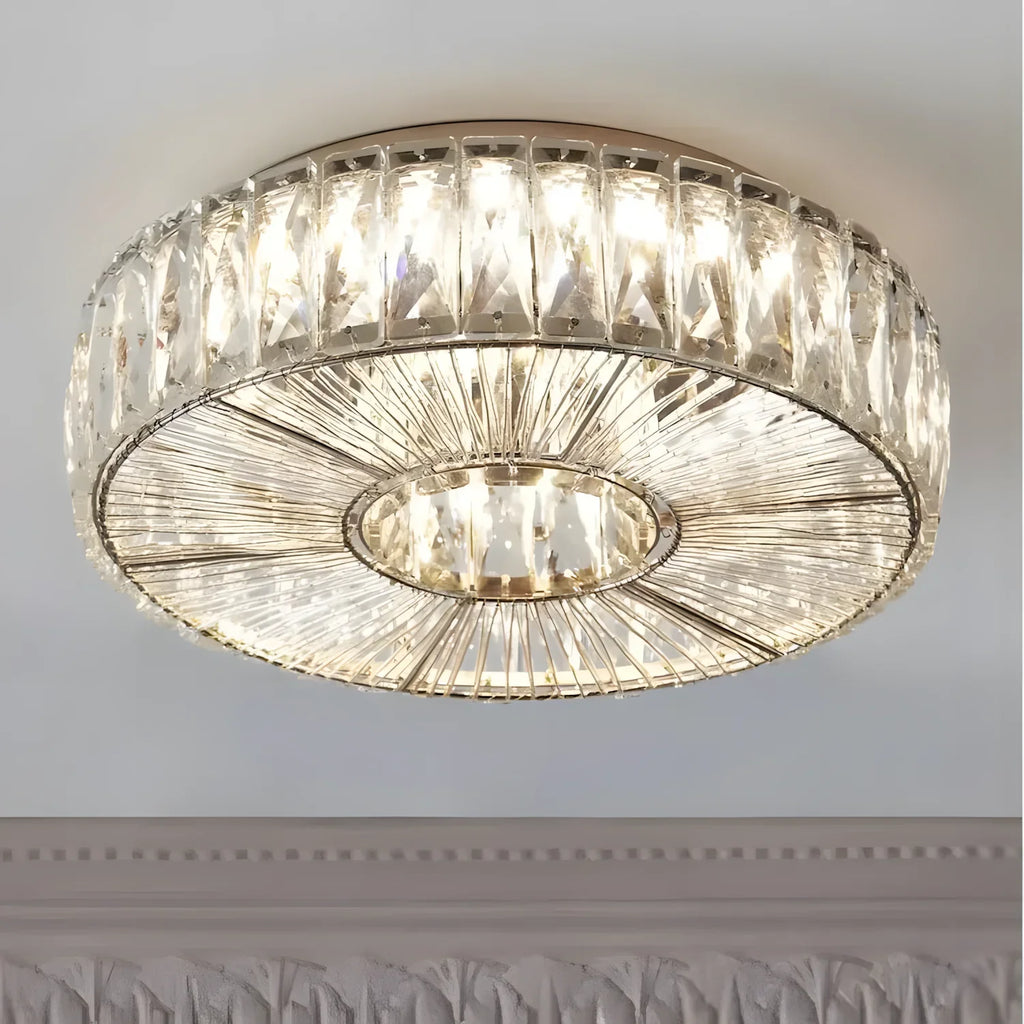 Zephyra Round Clear Glass Ceiling Light