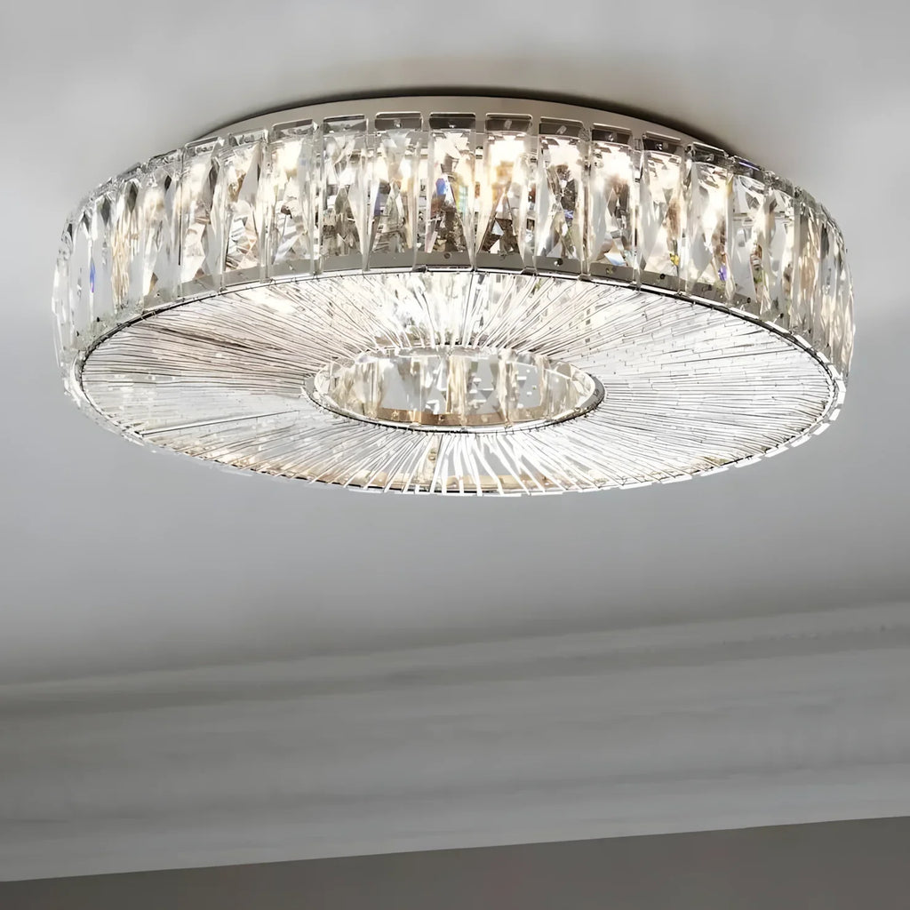 Zephyra Round Clear Glass Ceiling Light