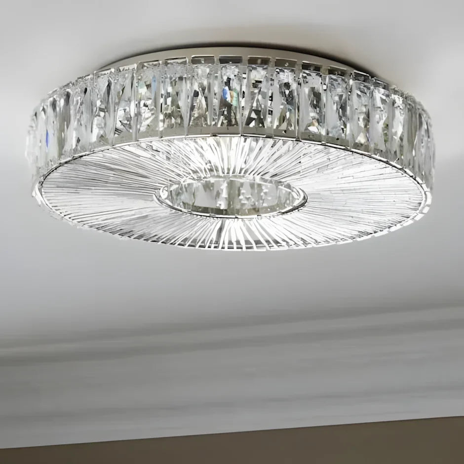 Zephyra Round Clear Glass Ceiling Light