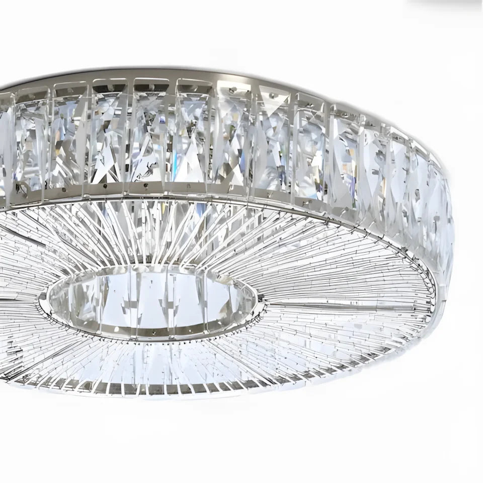 Zephyra Round Clear Glass Ceiling Light