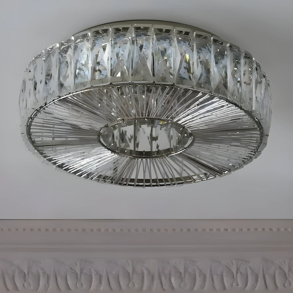 Zephyra Round Clear Glass Ceiling Light
