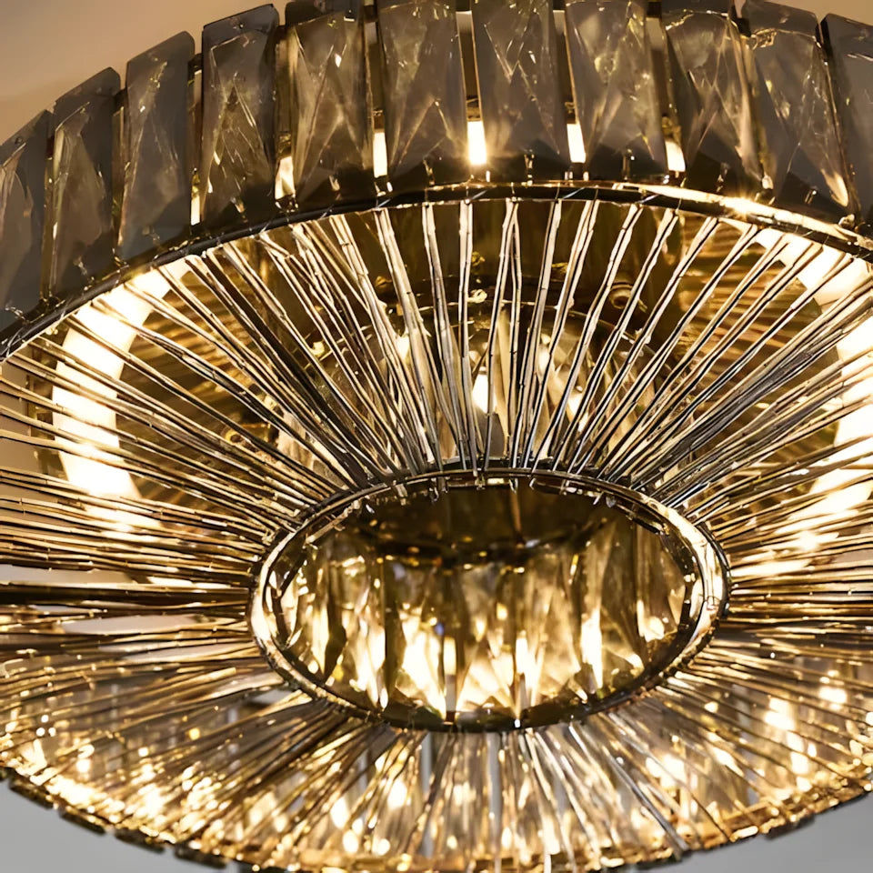 Zephyra Round Clear Glass Ceiling Light