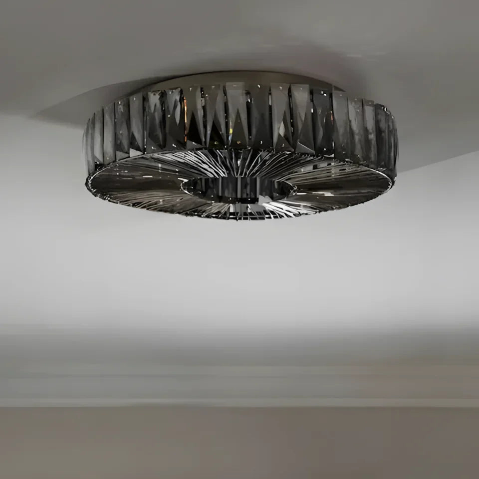 Zephyra Round Clear Glass Ceiling Light