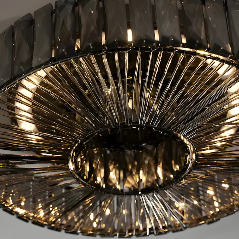 Zephyra Round Clear Glass Ceiling Light